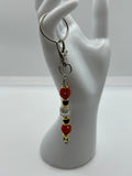 Letter  “Z” Beaded Wire Keychain(Ring)/Purse Charm/Bag Charm Kel's Lampworked Glass Jewellery & More