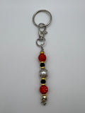 Letter  “Z” Beaded Wire Keychain(Ring)/Purse Charm/Bag Charm Kel's Lampworked Glass Jewellery & More