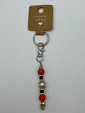 Letter  “Z” Beaded Wire Keychain(Ring)/Purse Charm/Bag Charm Kel's Lampworked Glass Jewellery & More
