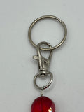 Beaded Love Heart Link Pumpkin Dangle Keychain(Ring)/Purse Charm/Bag Charm Kel's Lampworked Glass Jewellery & More