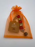 Beaded Love Heart Link Pumpkin Dangle Keychain(Ring)/Purse Charm/Bag Charm Kel's Lampworked Glass Jewellery & More