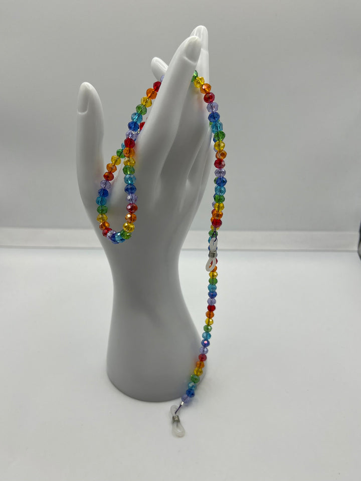 Children/Teenager/Small Adult Rainbow Eye Glasses Chain Kel's Lampworked Glass Jewellery & More