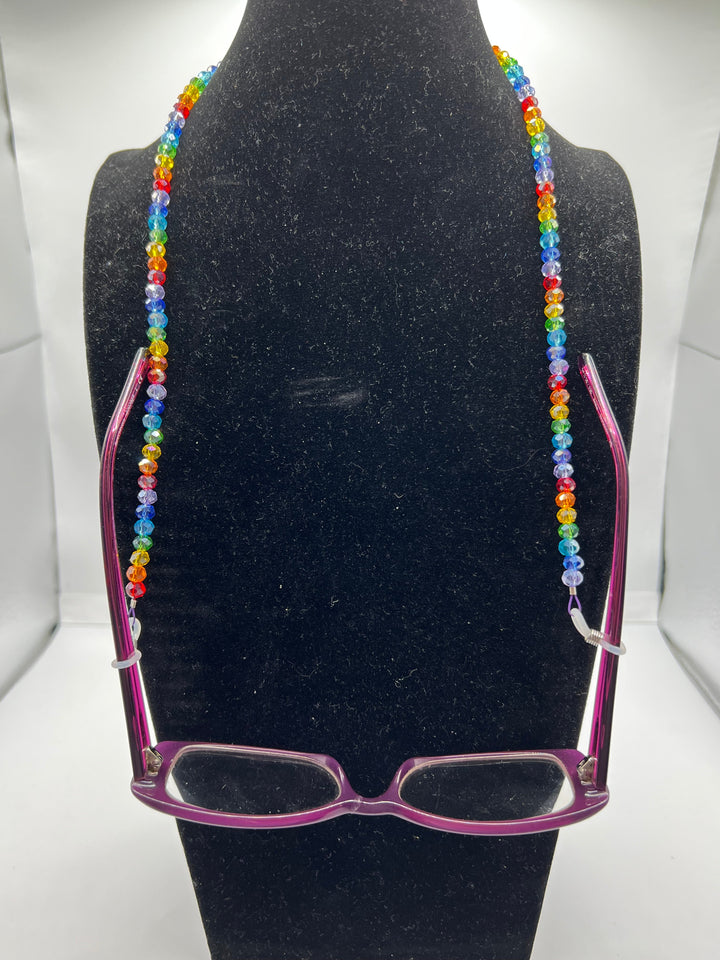 Children/Teenager/Small Adult Rainbow Eye Glasses Chain Kel's Lampworked Glass Jewellery & More