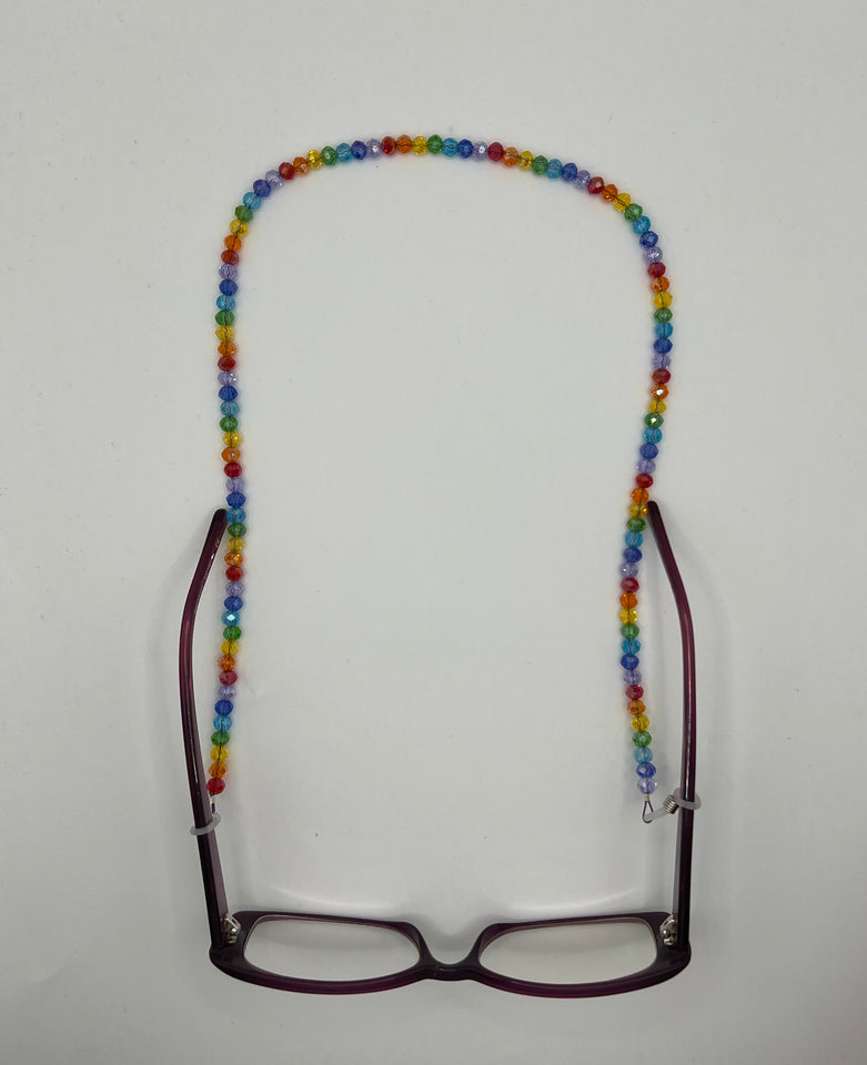 Children/Teenager/Small Adult Rainbow Eye Glasses Chain Kel's Lampworked Glass Jewellery & More