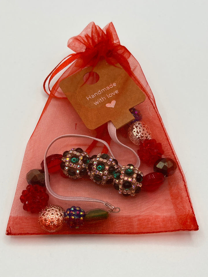 Chunky Beaded Elasticated Bookmark Kel's Lampworked Glass Jewellery & More