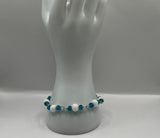 White And Blue Link Bracelet image 0
