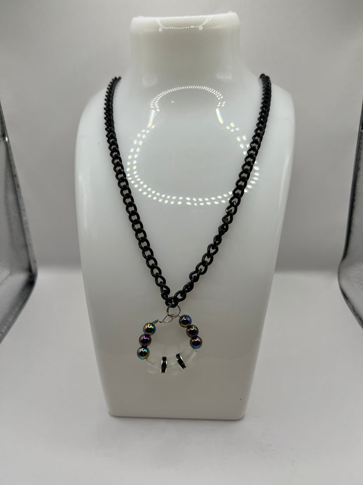 Moonstone And Shimmer Beads Circle Jewellery Set image 1