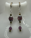 The Purple Flower Dangle Earrings image 0