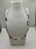 Curved Purple Gem Necklace image 0