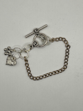 Flower And Heart Swirl Charm Bracelet image 1