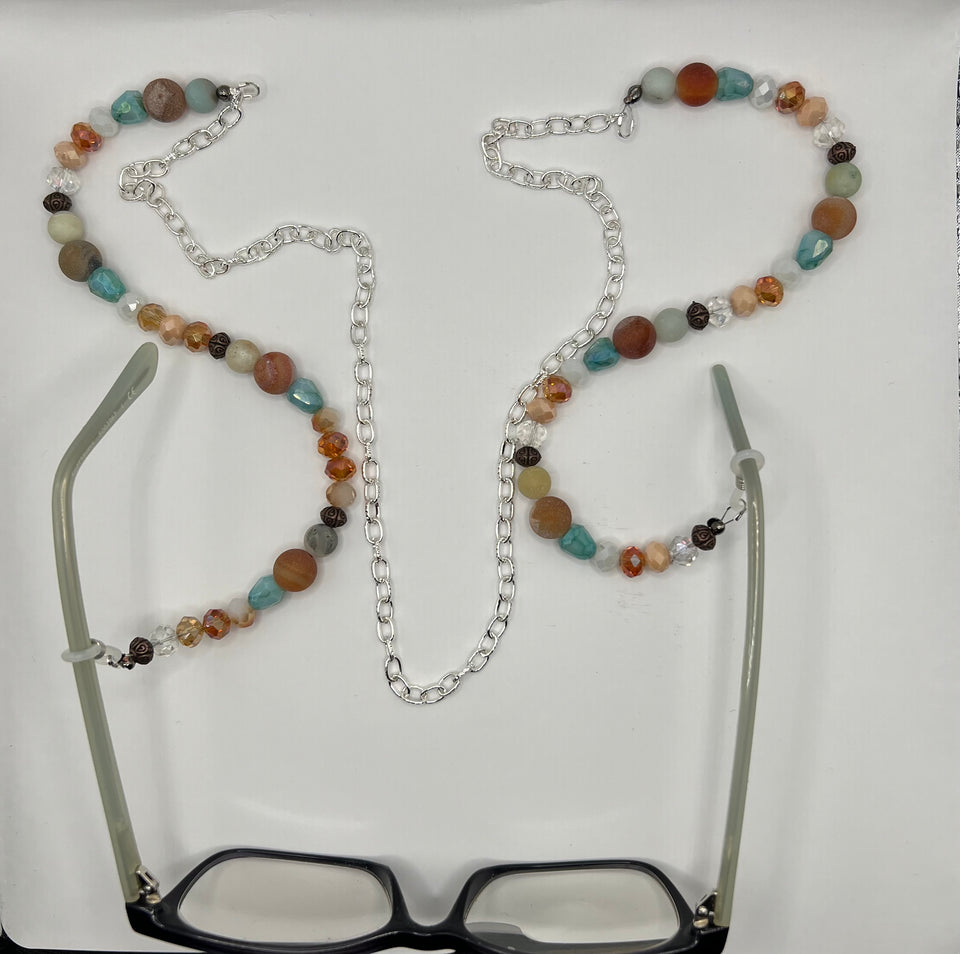 Gemstone And Beaded Glasses Lanyard/Chain image 0