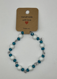 White And Blue Link Bracelet image 2