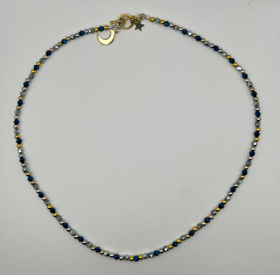 The Moon With the Stars Bracelet and Necklace Jewellery Set image 1