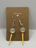 Mystical Orb Gold Dagger Earrings image 2