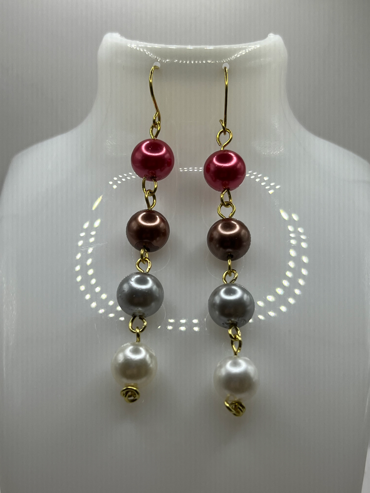 Multi Coloured Pearl Jewellery Set image 5