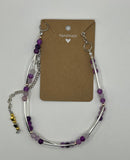 Curved Purple Gem Necklace image 2