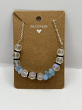 Moonstone & Aquamarine Stone Chip Necklace image 1