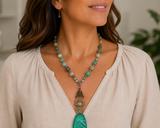 Green Amazonite Y Necklace Kel’s Lampworked Glass Jewellery & More
