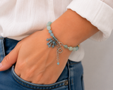 Amazonite Cha Cha Bracelet Kel's Lampworked Glass Jewellery & More