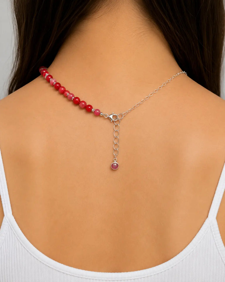 Asymmetrical Love Heart Necklace Kel’s Lampworked Glass Jewellery & More