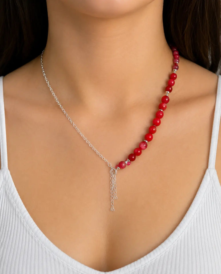 Asymmetrical Love Heart Necklace Kel’s Lampworked Glass Jewellery & More
